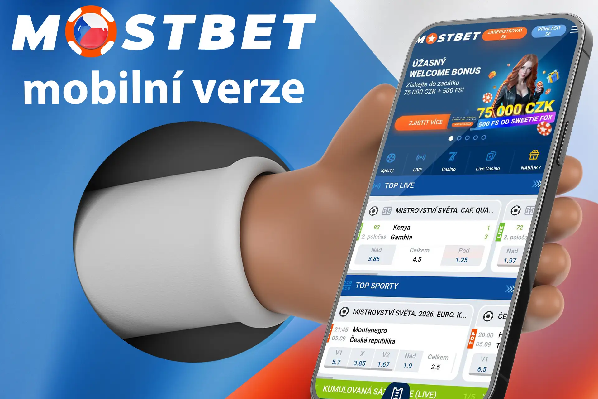 Upravená mobilní verze webu